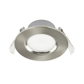 GoodHome Silver Mains-powered Neutral white LED Round Decking light
