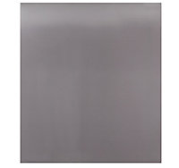 GoodHome Silver Single Gunmetal effect Stainless steel Splashback, (H)800mm (W)600mm (T)1mm