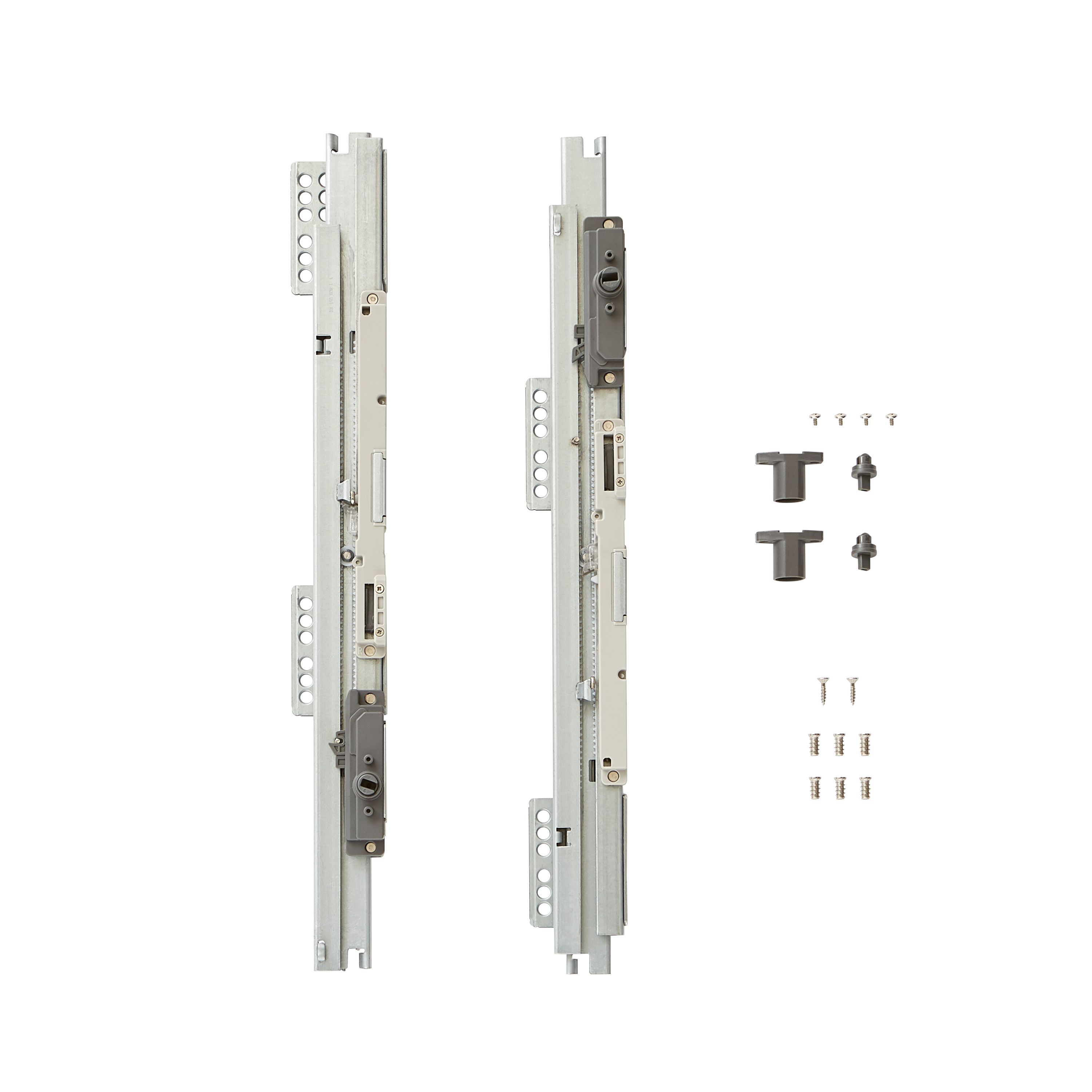 GoodHome Silver Slide Side-fixed Drawer runner (L)964mm, Pair