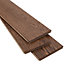 GoodHome Skanor Dark Brown Oak effect Oak Solid wood flooring, 1.3m²