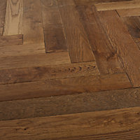 GoodHome Skanor narrow Natural Oak effect Oak Solid wood flooring, 0.86m² Pack