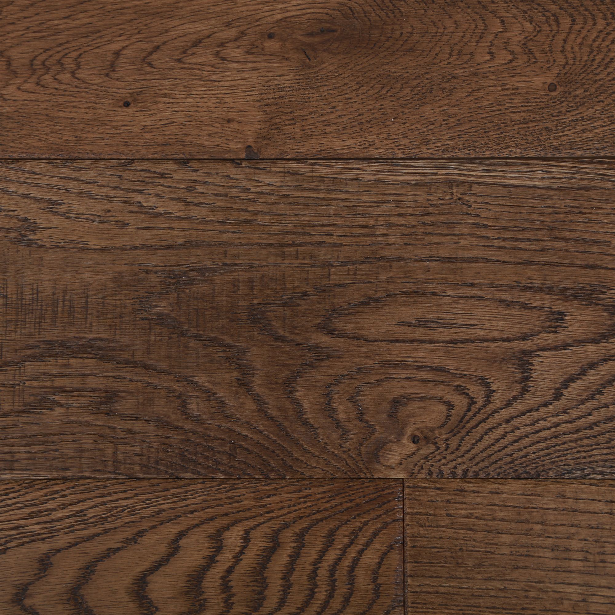 GoodHome Skanor Natural Dark Brown Oak Solid wood flooring, Pack of 1, 1.8m²