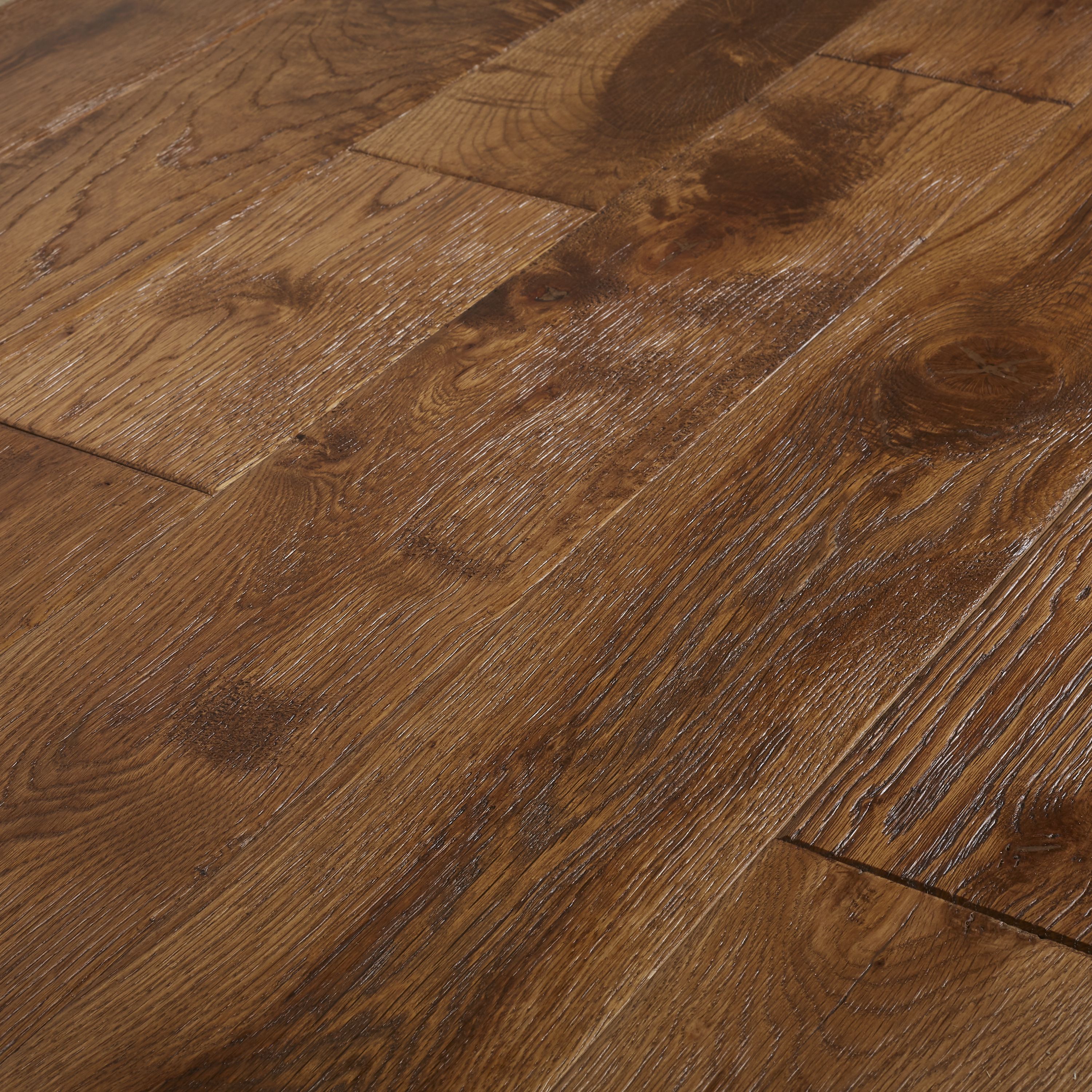 GoodHome Skanor wide Natural Bleached wood effect Oak Flooring Flooring, 1.8m²