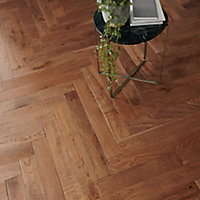 GoodHome Skara Natural Oak Solid wood flooring, 0.86m² Pack