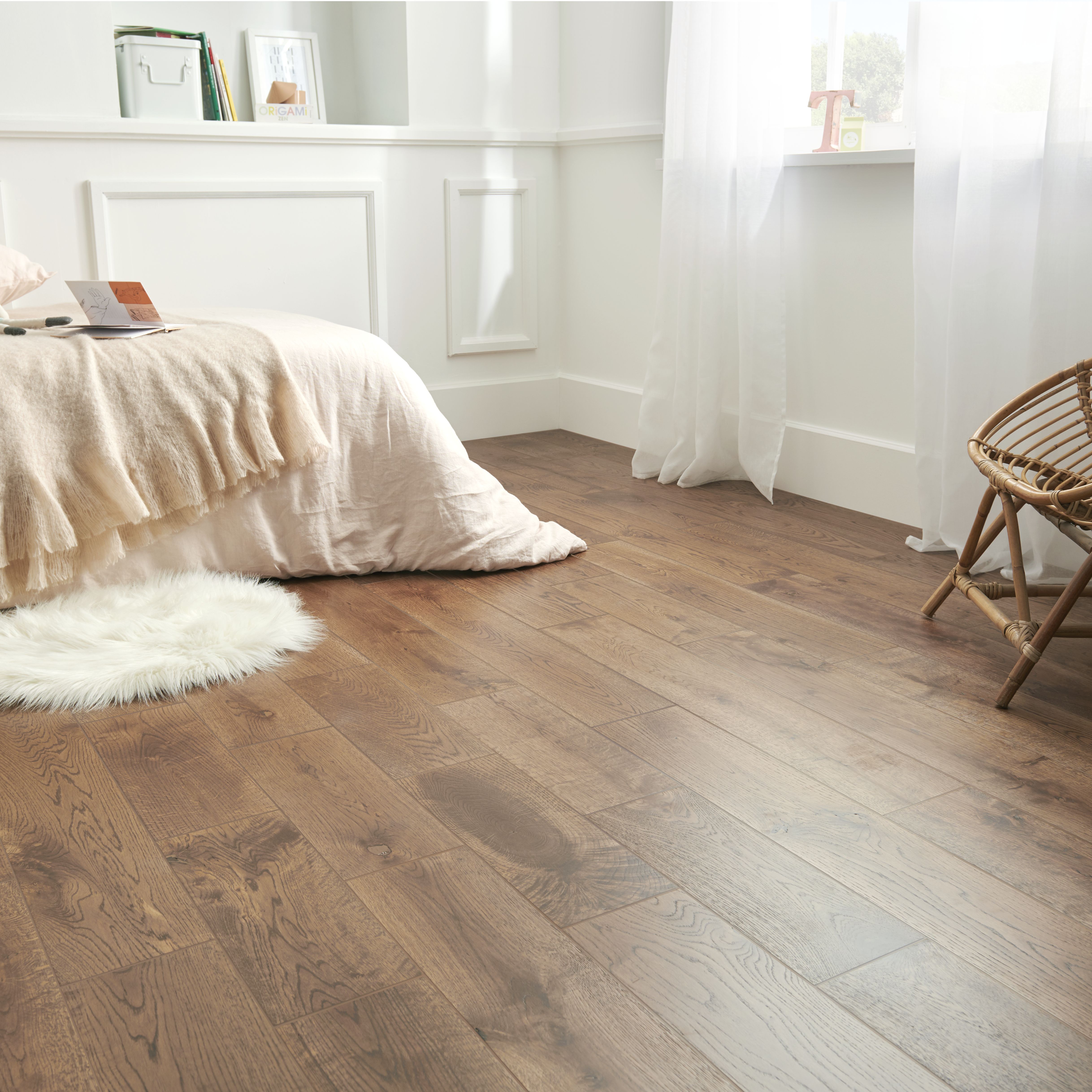 GoodHome Skara Natural wood effect Wood Flooring Flooring, 1.26m²