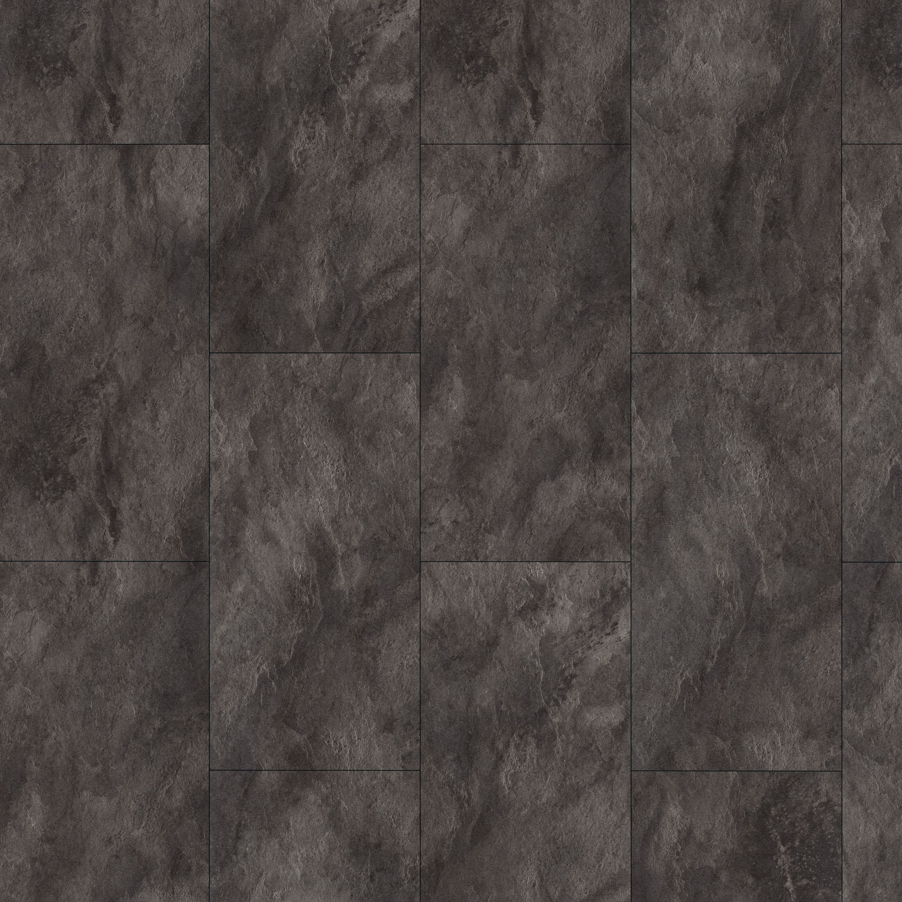 GoodHome Slate Black Stone design Tile effect Laminate Flooring, 2.53m²