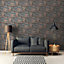 GoodHome Smara Brick Red & slate Brick effect Textured Wallpaper