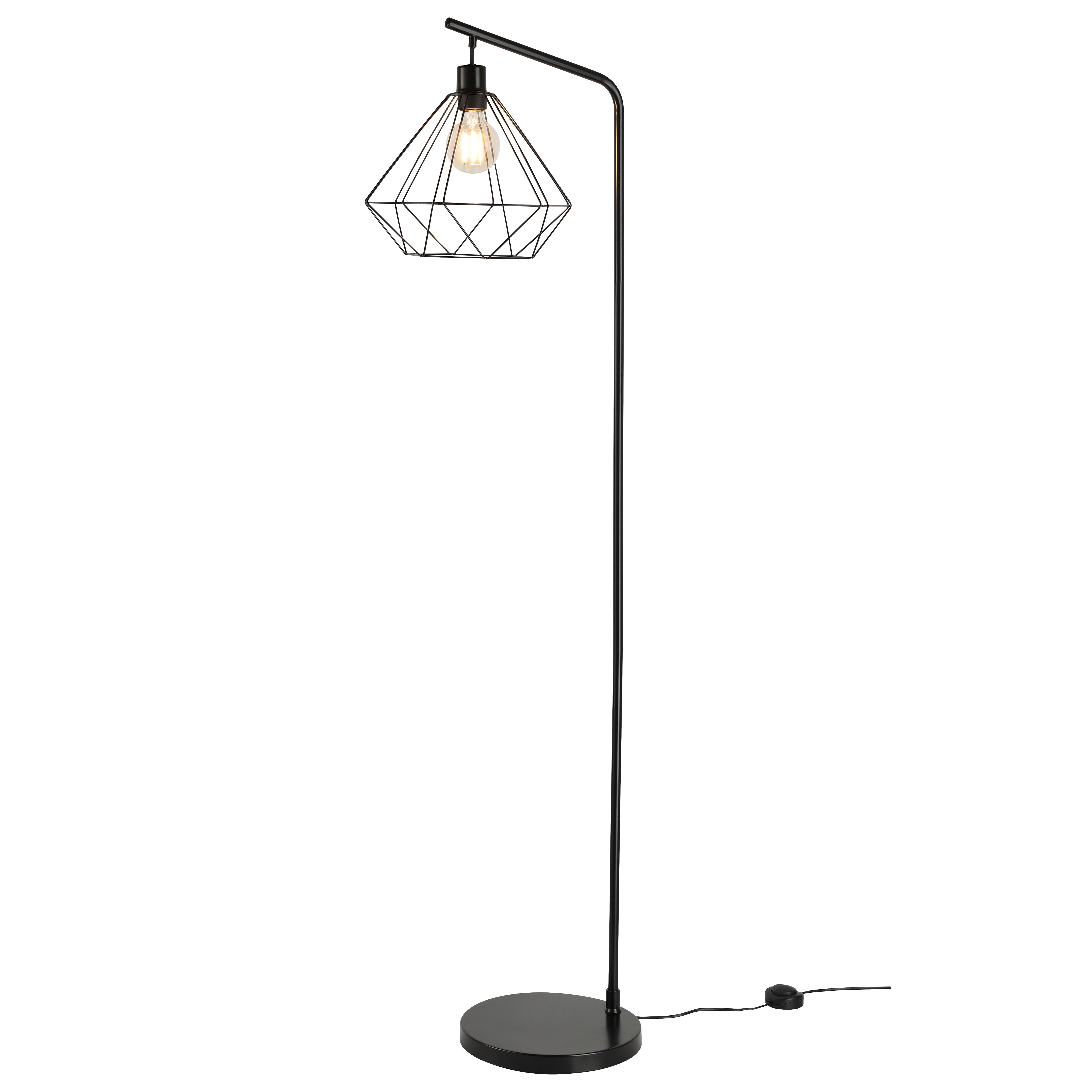 B&q black floor lamp sales