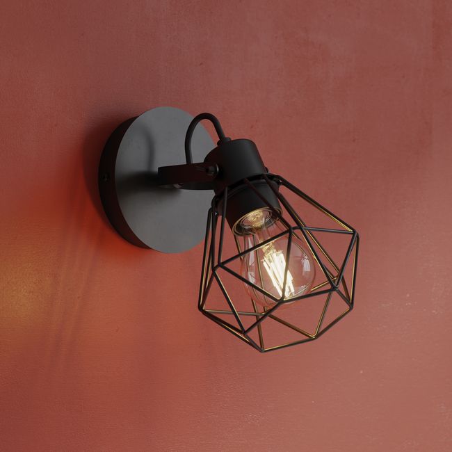 GoodHome Smertrio Modern Matt black LED Wall light | DIY at B&Q