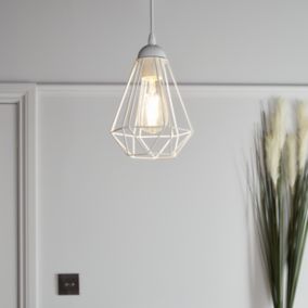 B&q white feather light 2024 shade