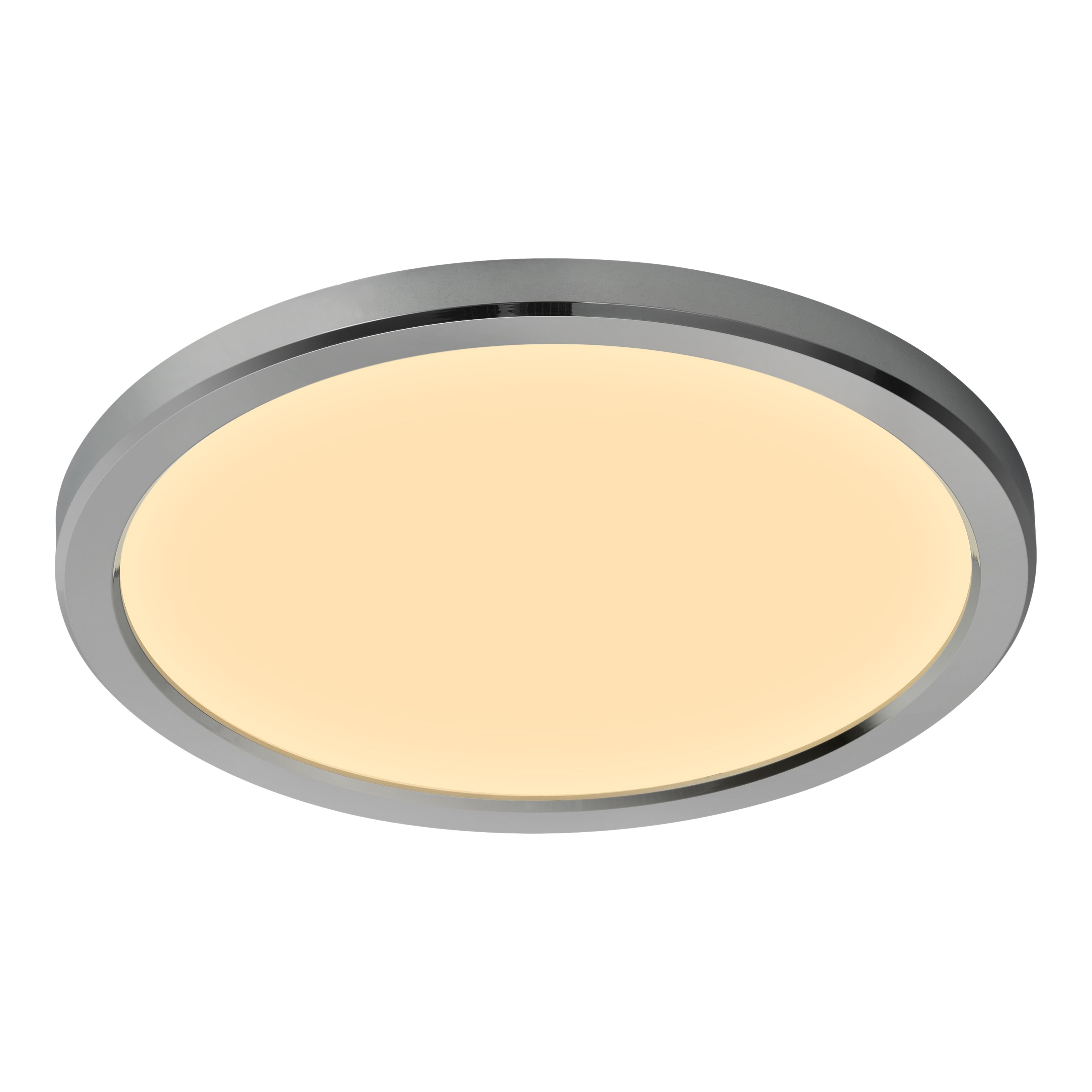 GoodHome Solidaster Plastic Chrome effect LED Ceiling light