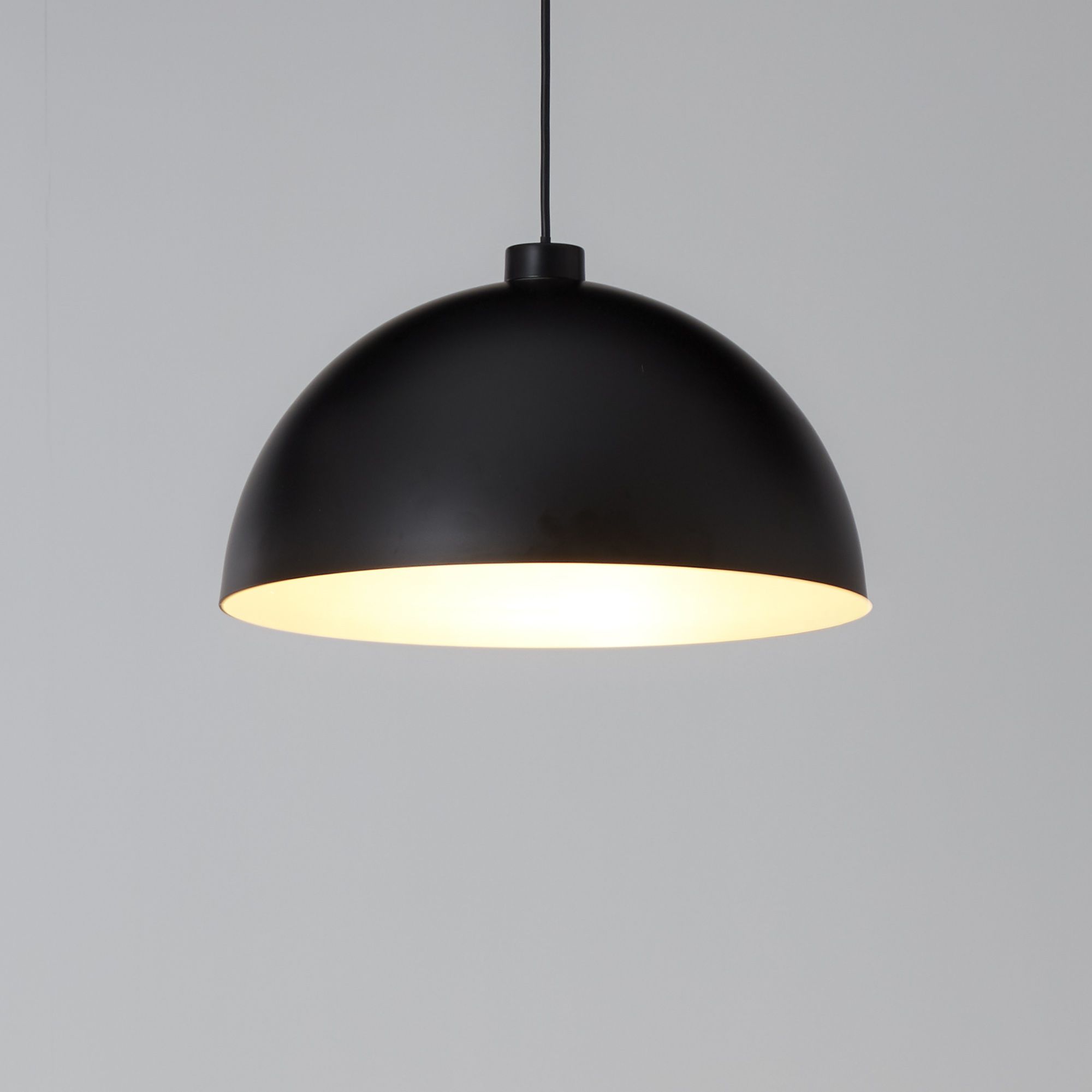 GoodHome Songor Black Gold effect Dome Semi-circle Light shade (D)38cm