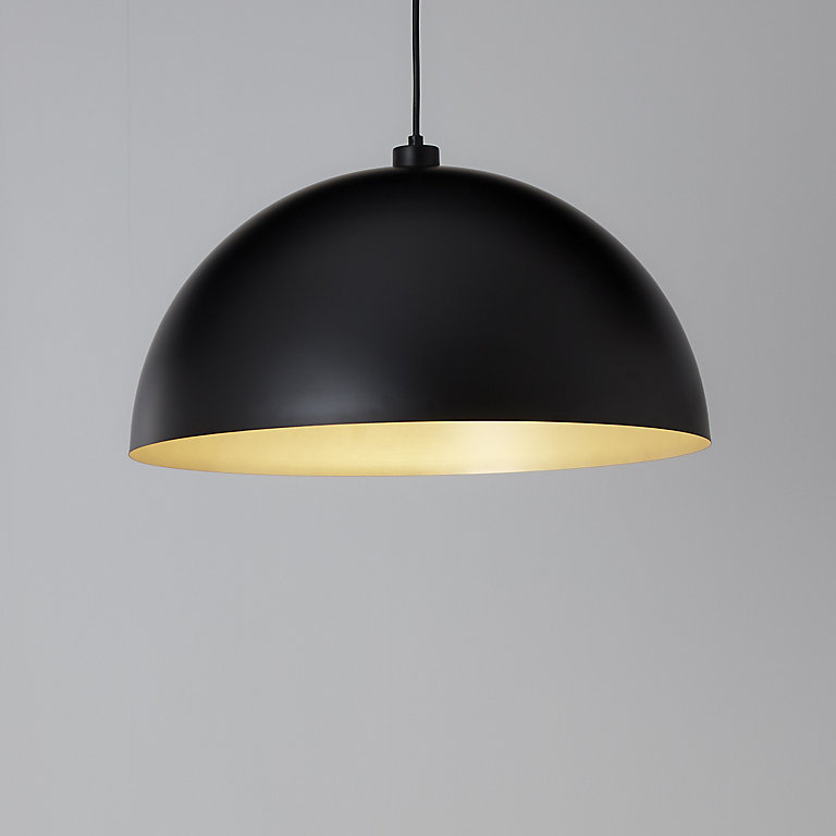 Goodhome Or Black Light Shade D, Black And Gold Light Shade