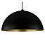 GoodHome Songor Black Pendant Light shade (D)58cm