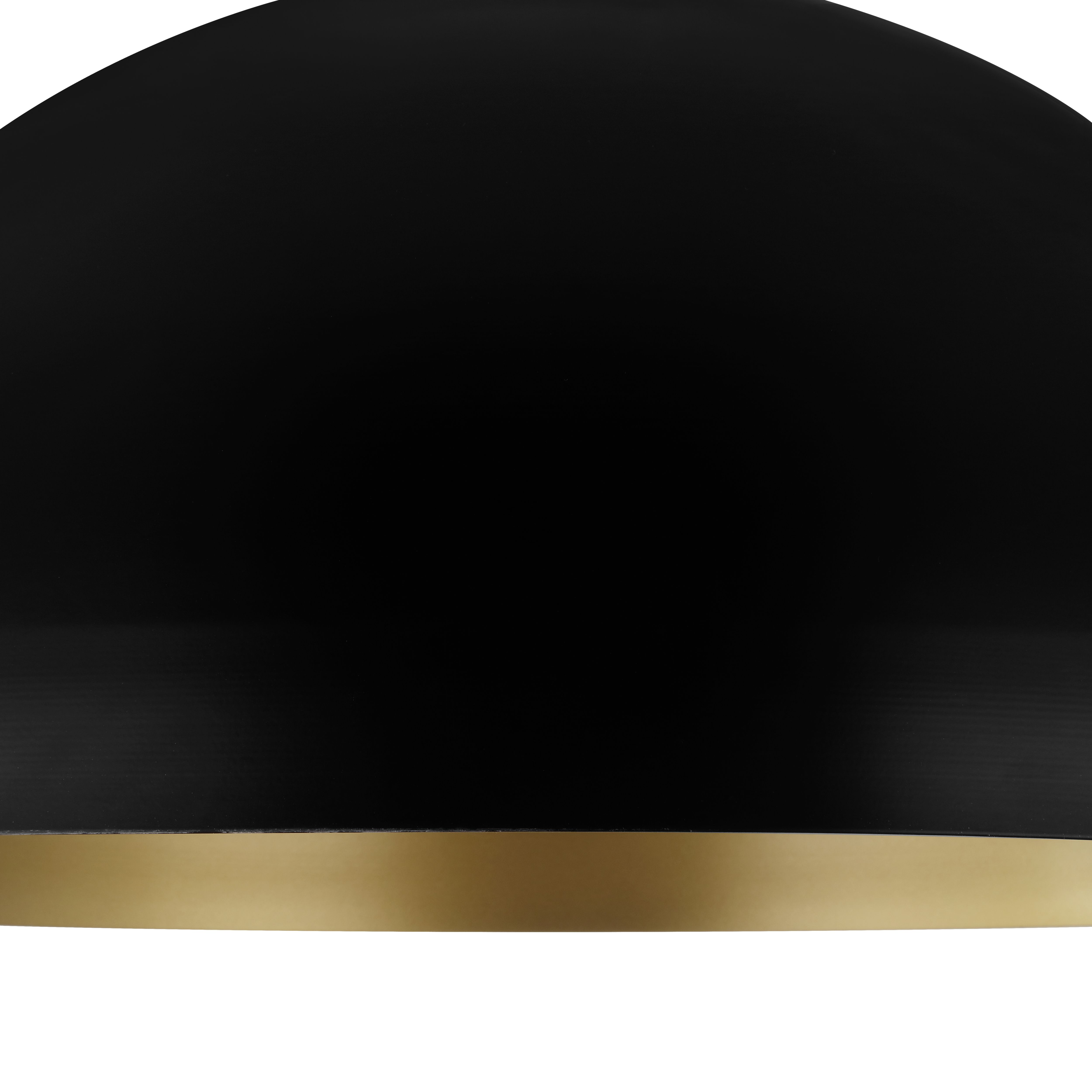 GoodHome Songor Black Pendant Semi-circle Light shade (D)58cm