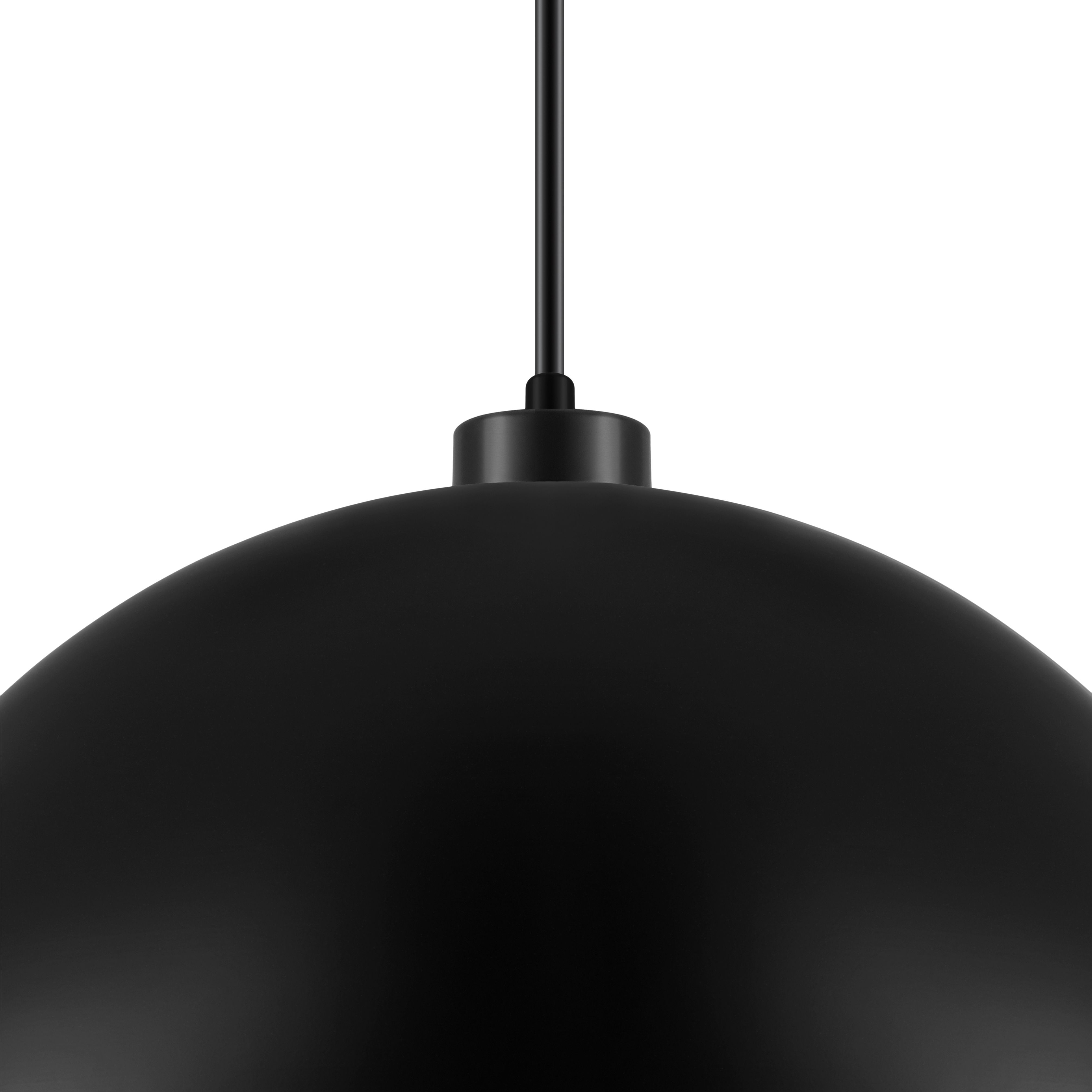 GoodHome Songor Black Pendant Semi-circle Light shade (D)58cm