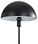 GoodHome Songor Modern Matt Black Eco halogen Round Table lamp