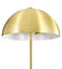 GoodHome Songor Modern Matt Brushed Brass LED Floor lamp