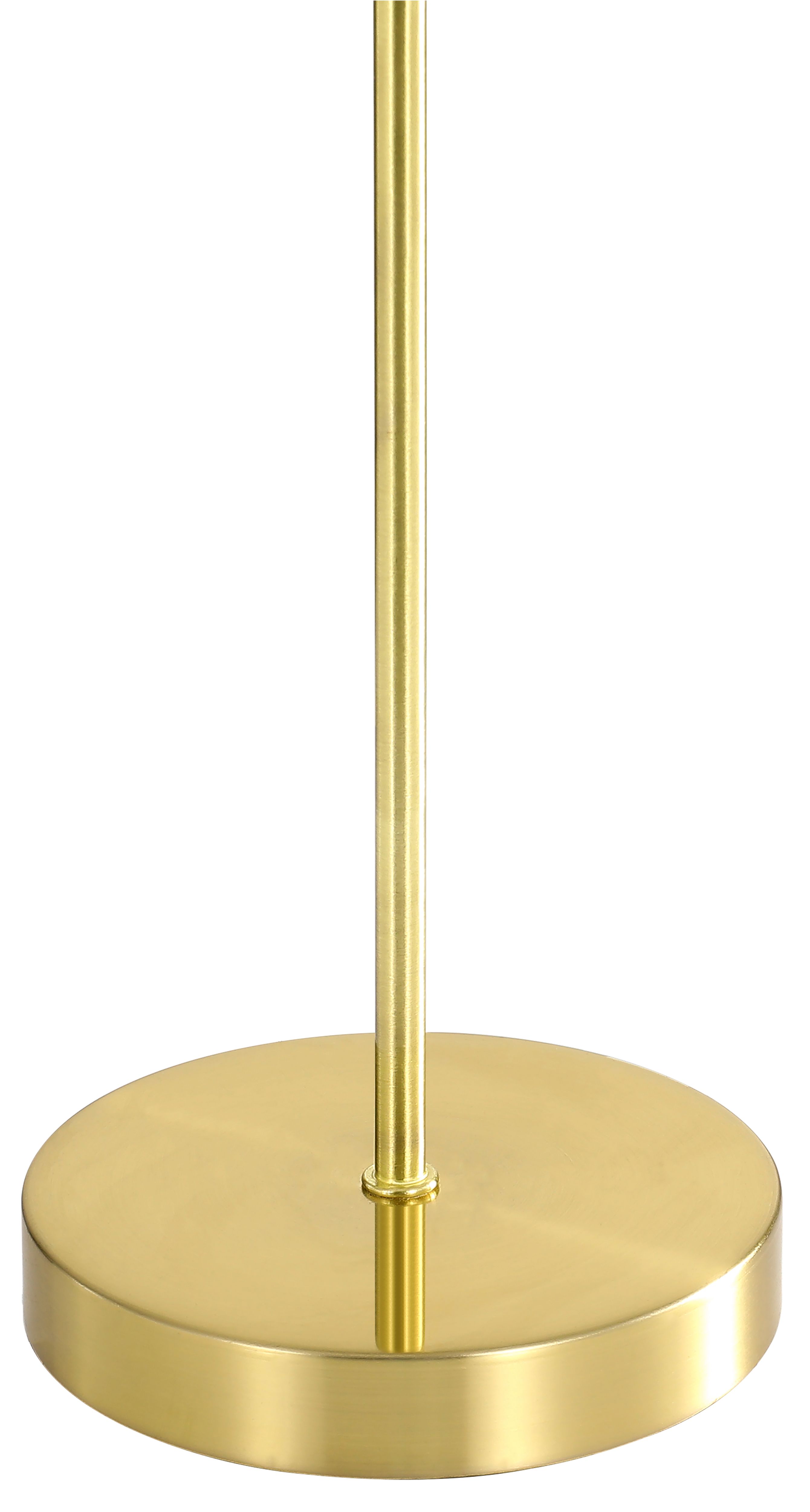 GoodHome Songor Modern Round Brushed Satin Brushed Brass effect Table lamp