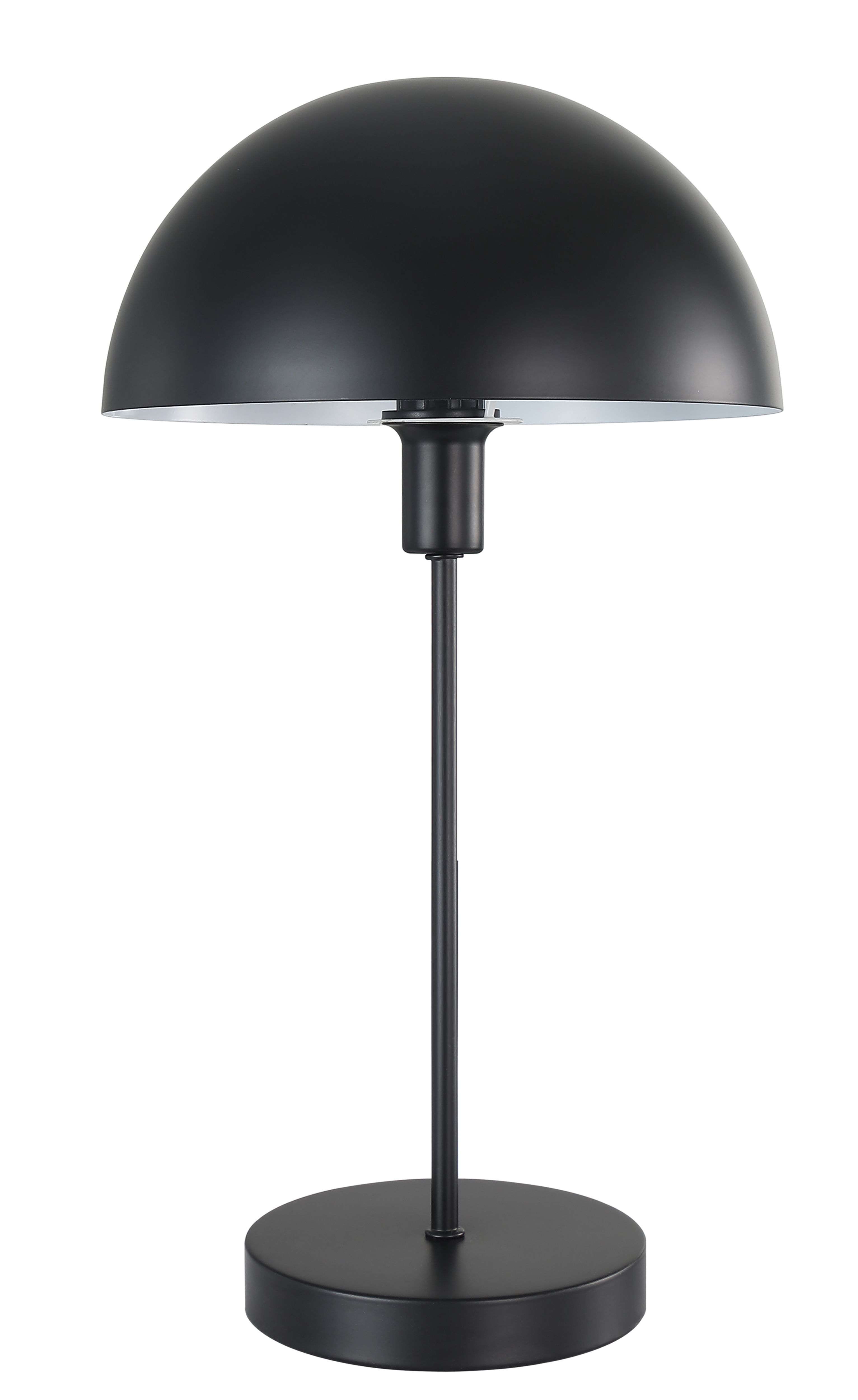 GoodHome Songor Modern Round Matt Black Eco halogen Table lamp