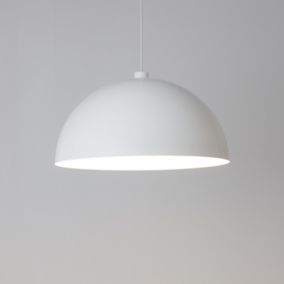 GoodHome Songor White Pendant Light shade (D)38cm