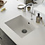 GoodHome Sorrel Matt White Composite quartz 1 Bowl Kitchen sink (W)550mm x (L)460mm
