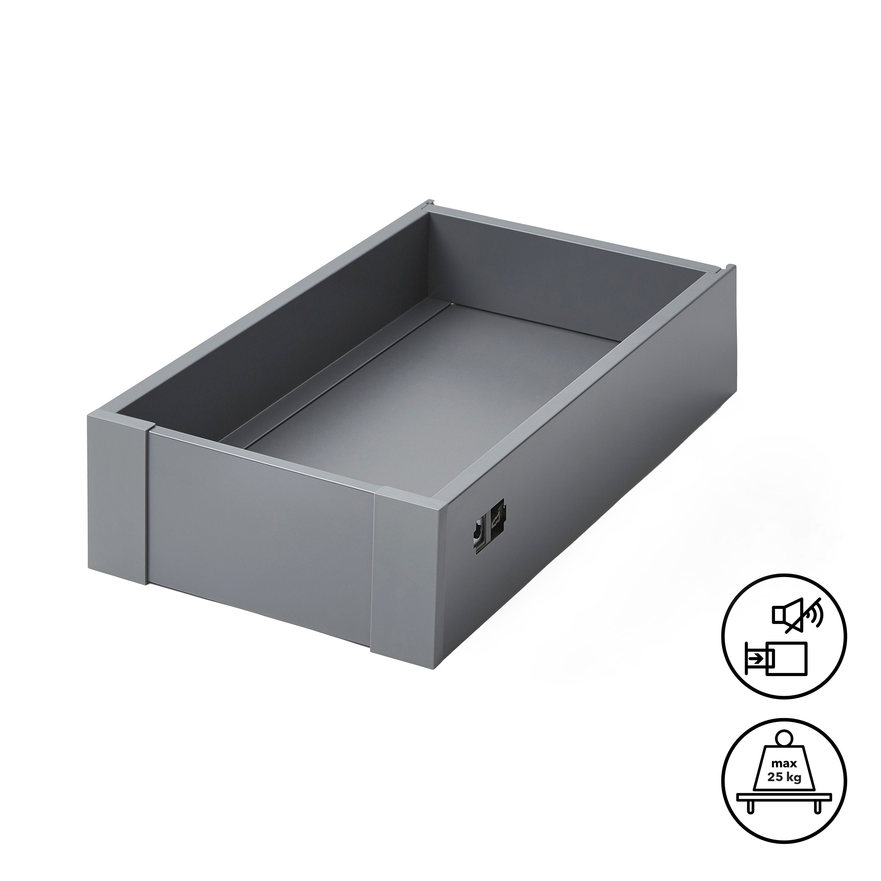 GoodHome Soto Matt anthracite Internal drawer front (H)105mm (W)255mm (T)13mm