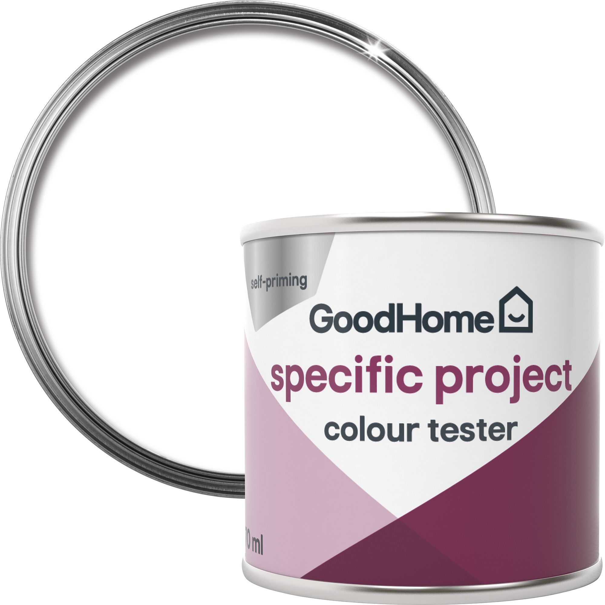 GoodHome Specific project North pole (Brilliant white) Matt Multi-surface paint, 70ml Tester pot