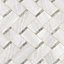 GoodHome Spinel Grey & white Tile effect Chevron Textured Wallpaper
