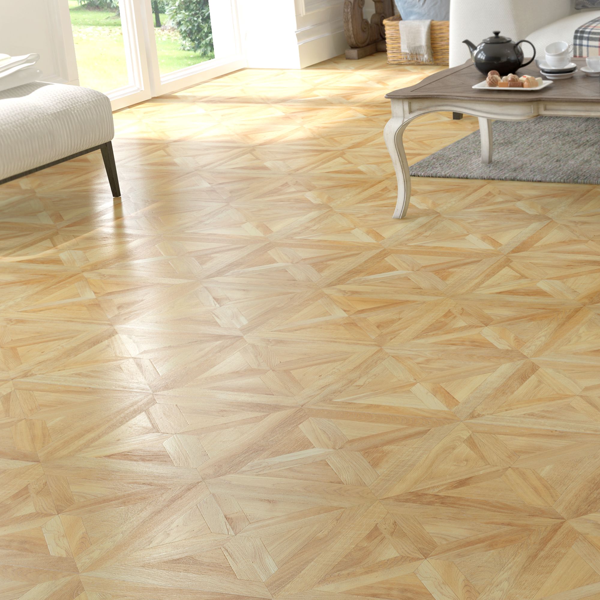 GoodHome Staccato Natural Wood effect Laminate Flooring, 1.86m²