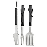 GoodHome Stainless steel 3 piece Barbecue tool set