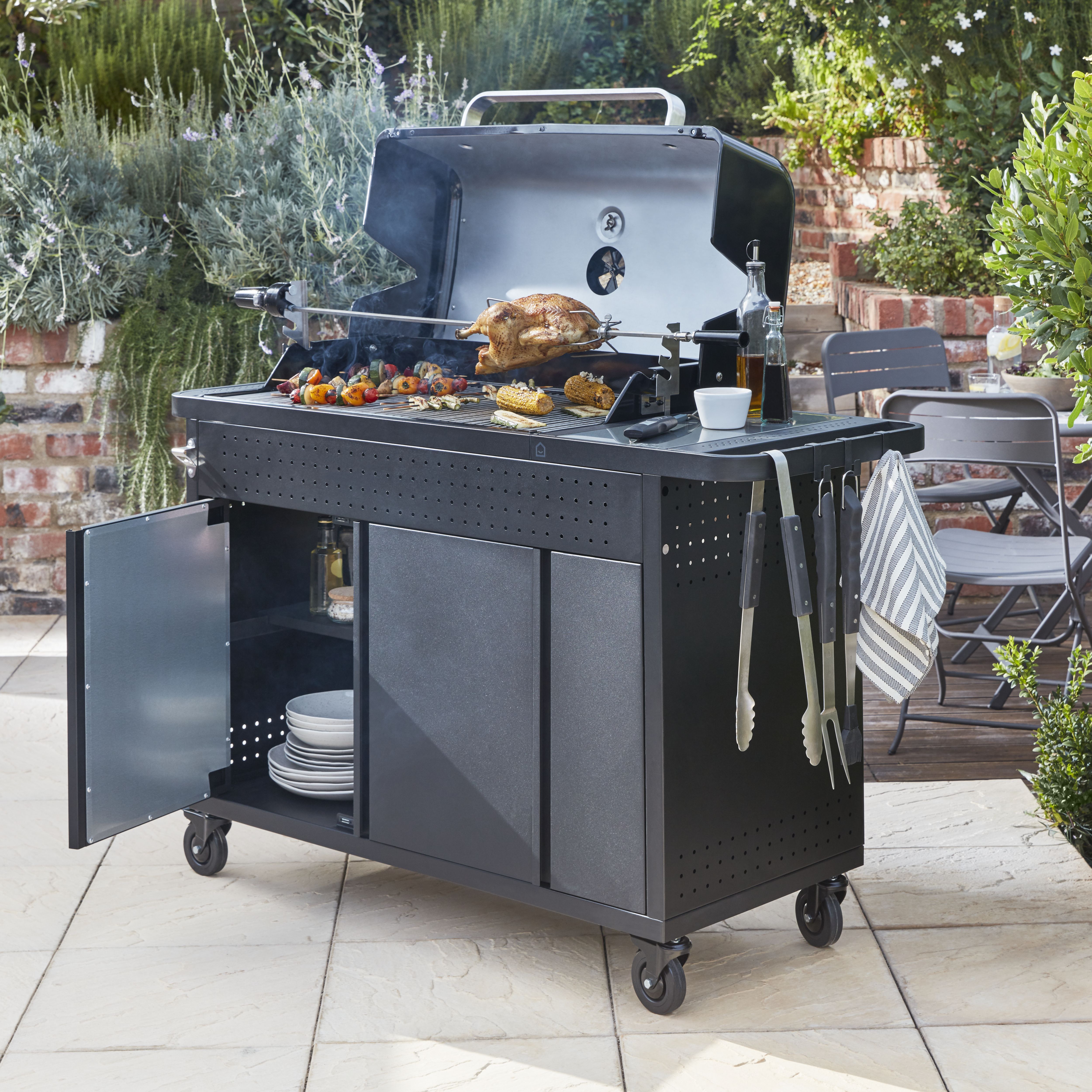 GoodHome Stainless steel Barbecue tool set