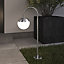 GoodHome Stainless steel Mains-powered 1 lamp Outdoor Post light (H)700mm