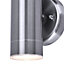 GoodHome Stainless steel Mains-powered Integrated LED Outdoor Double Wall light 760lm (Dia)6cm