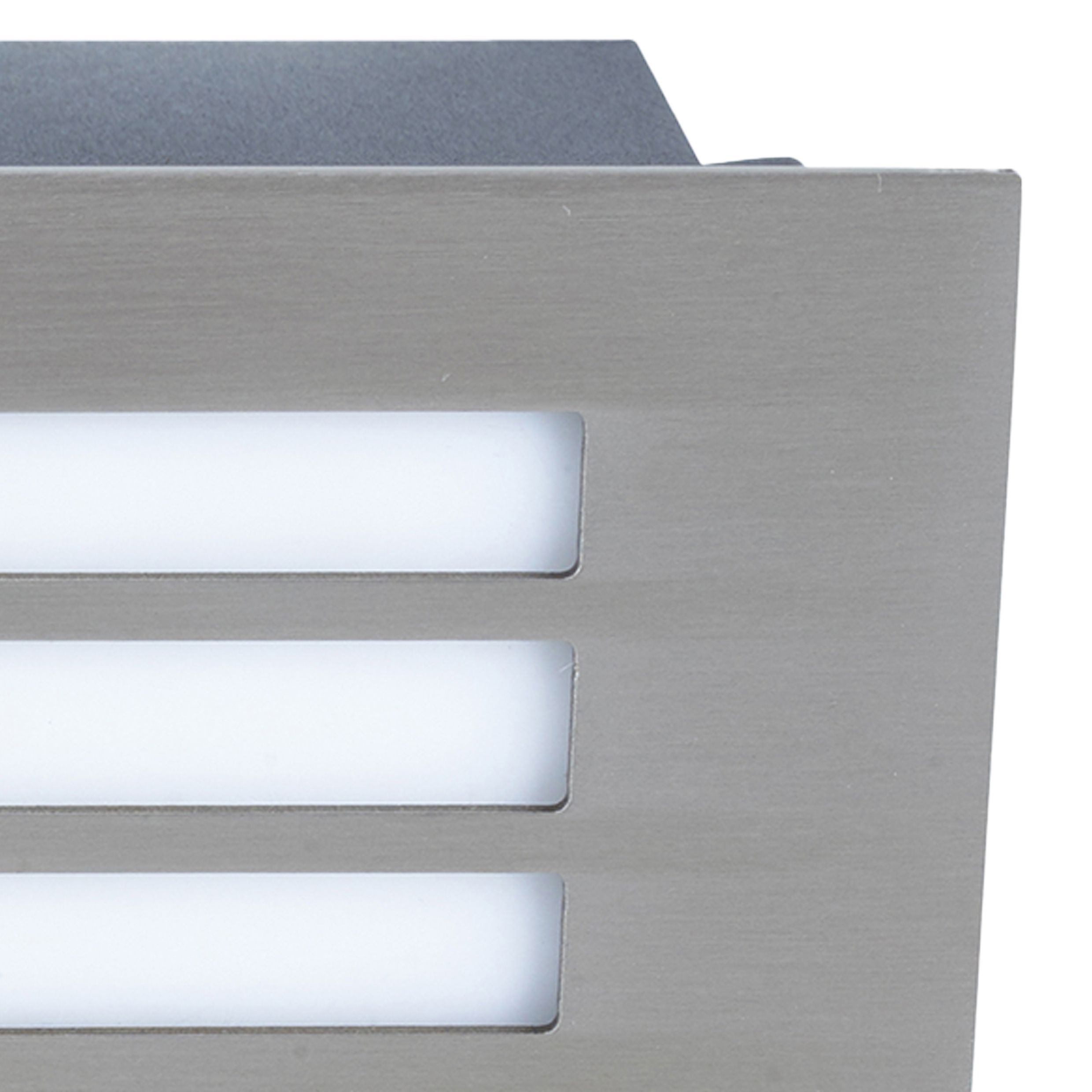 GoodHome Stainless steel Mains-powered Neutral white LED Rectangular Deck light