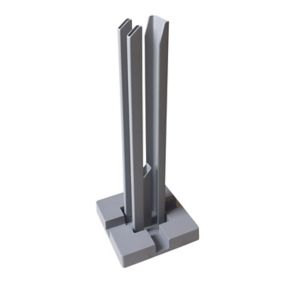 GoodHome Steel Post base (W)150mm