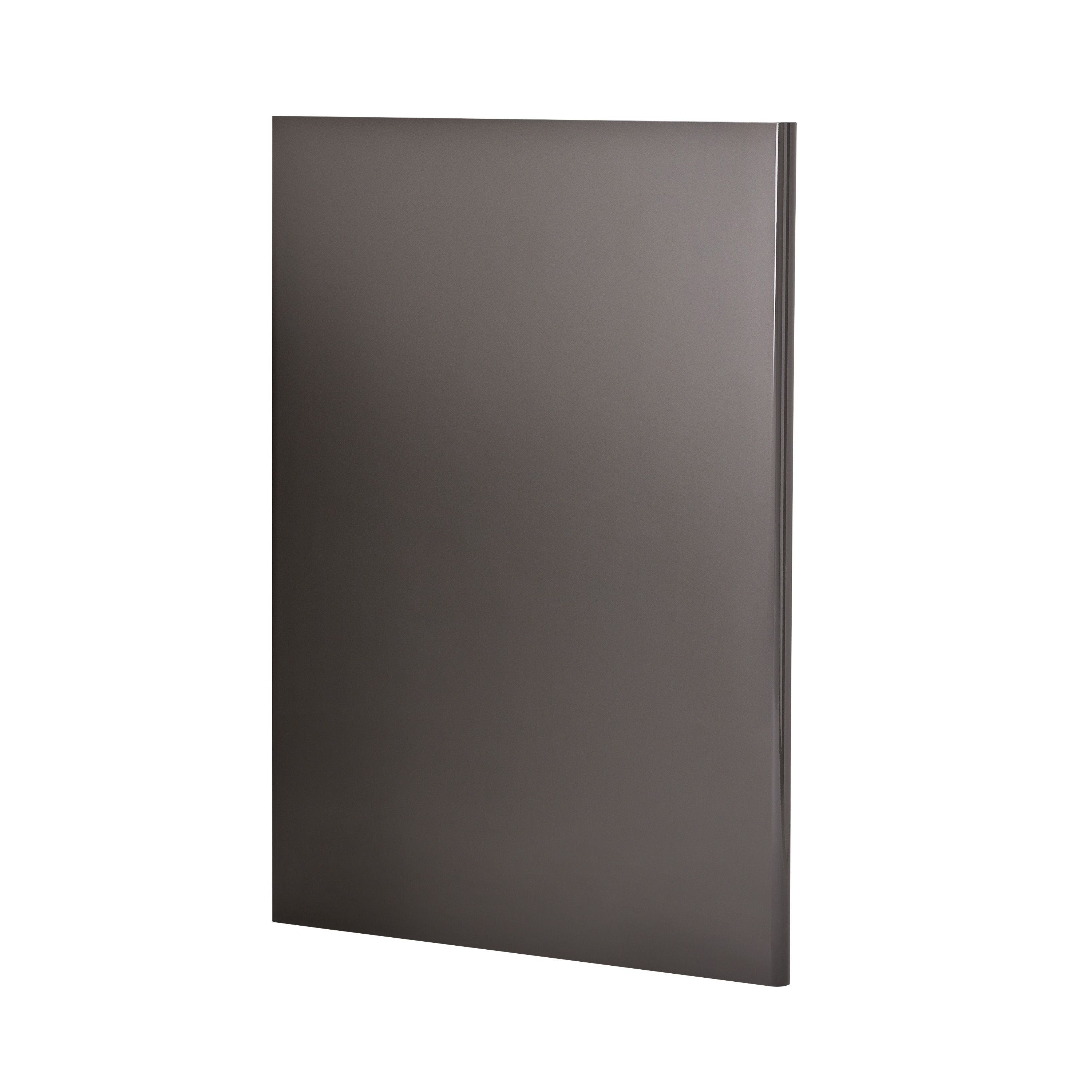 GoodHome Stevia & Garcinia Gloss anthracite Slab Clad on end panel (H)934mm (W)640mm