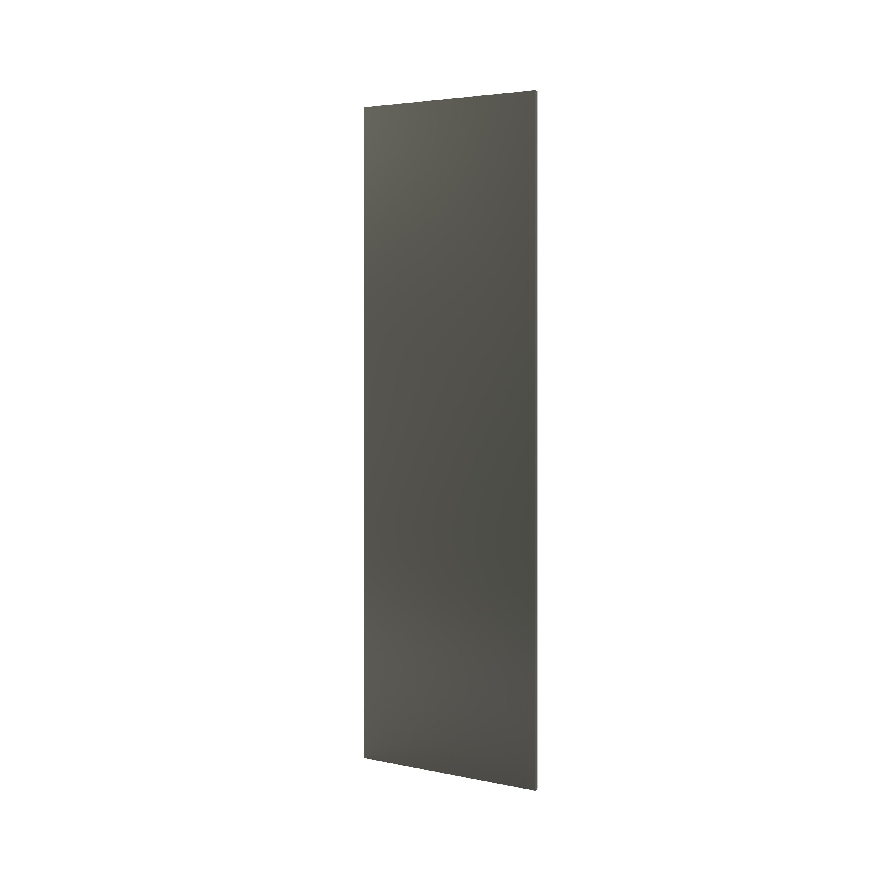 GoodHome Stevia & Garcinia Gloss anthracite slab Standard Appliance & larder End panel (H)2010mm (W)570mm, Pair