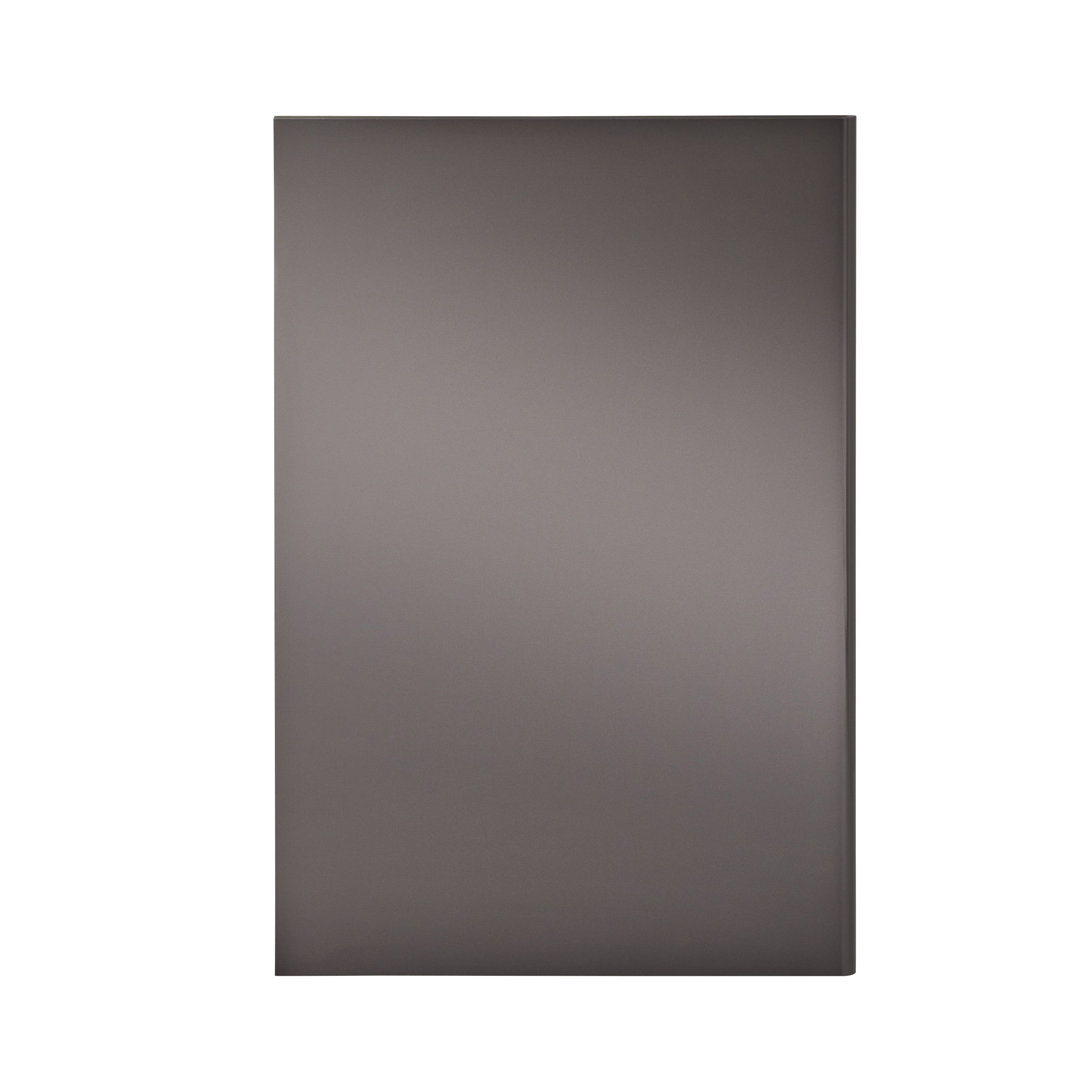 GoodHome Stevia & Garcinia Gloss anthracite slab Standard End panel (H)900mm (W)610mm