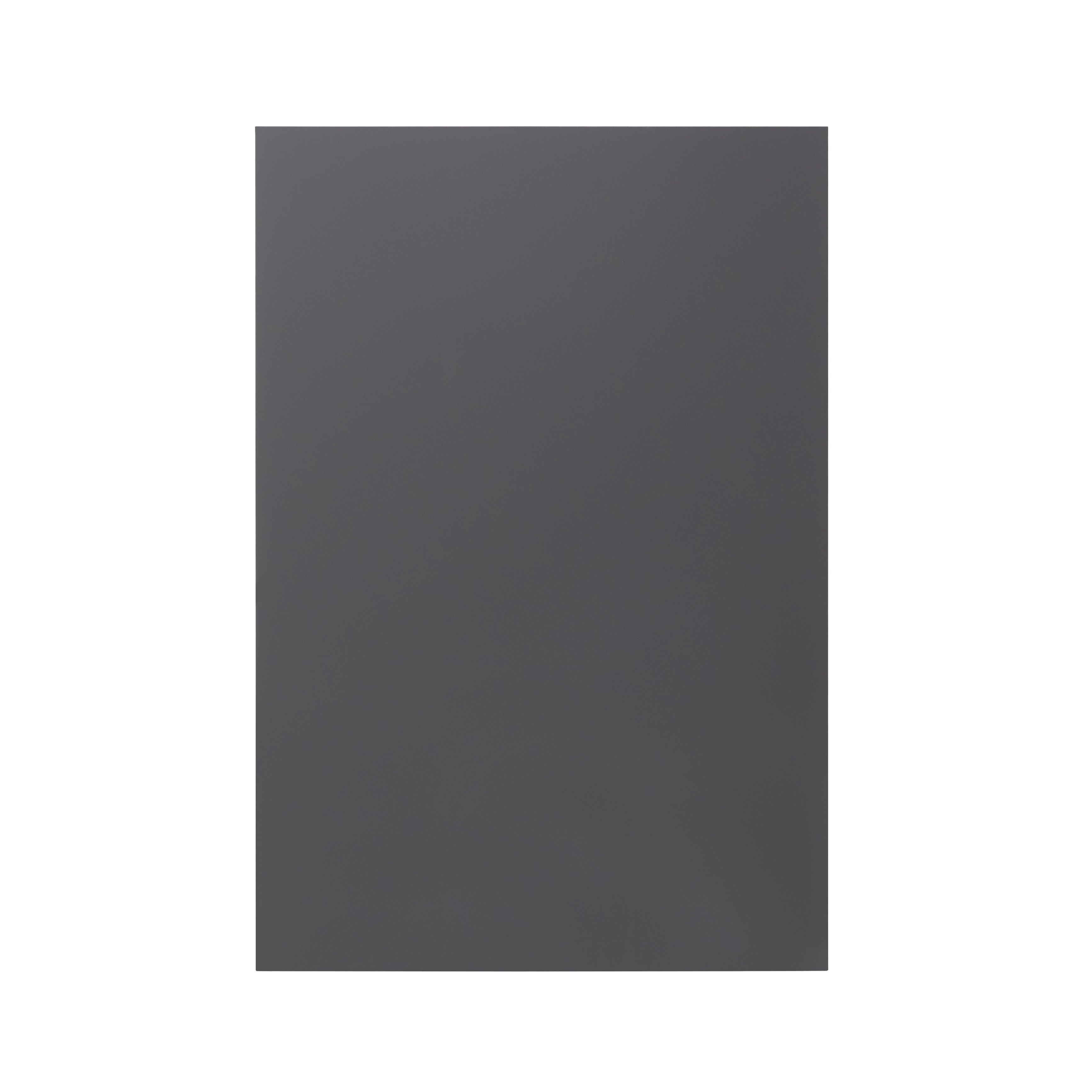 GoodHome Stevia & Garcinia Gloss anthracite slab Standard End support panel (H)870mm (W)590mm