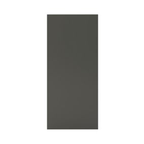 GoodHome Stevia & Garcinia Gloss anthracite slab Standard Wall End panel (H)720mm (W)320mm