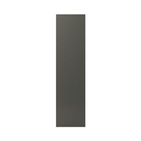 GoodHome Stevia & Garcinia Gloss anthracite slab Tall End panel (H)2190mm (W)570mm, Set
