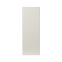 GoodHome Stevia & Garcinia Gloss cream slab Standard Wall Clad on end panel (H)960mm (W)360mm