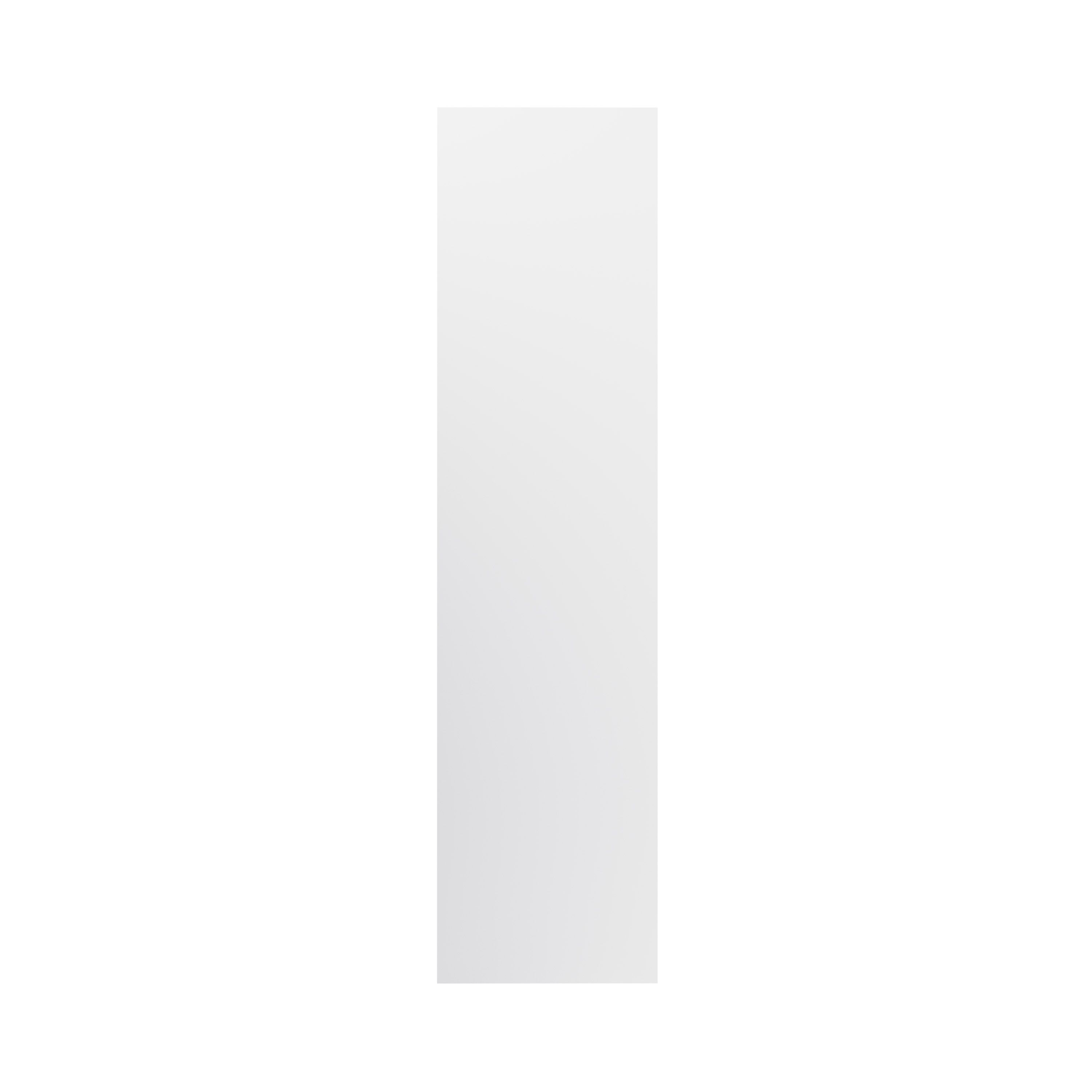 GoodHome Stevia & Garcinia Gloss light grey Slab Standard Clad on end panel (H)2400mm (W)640mm