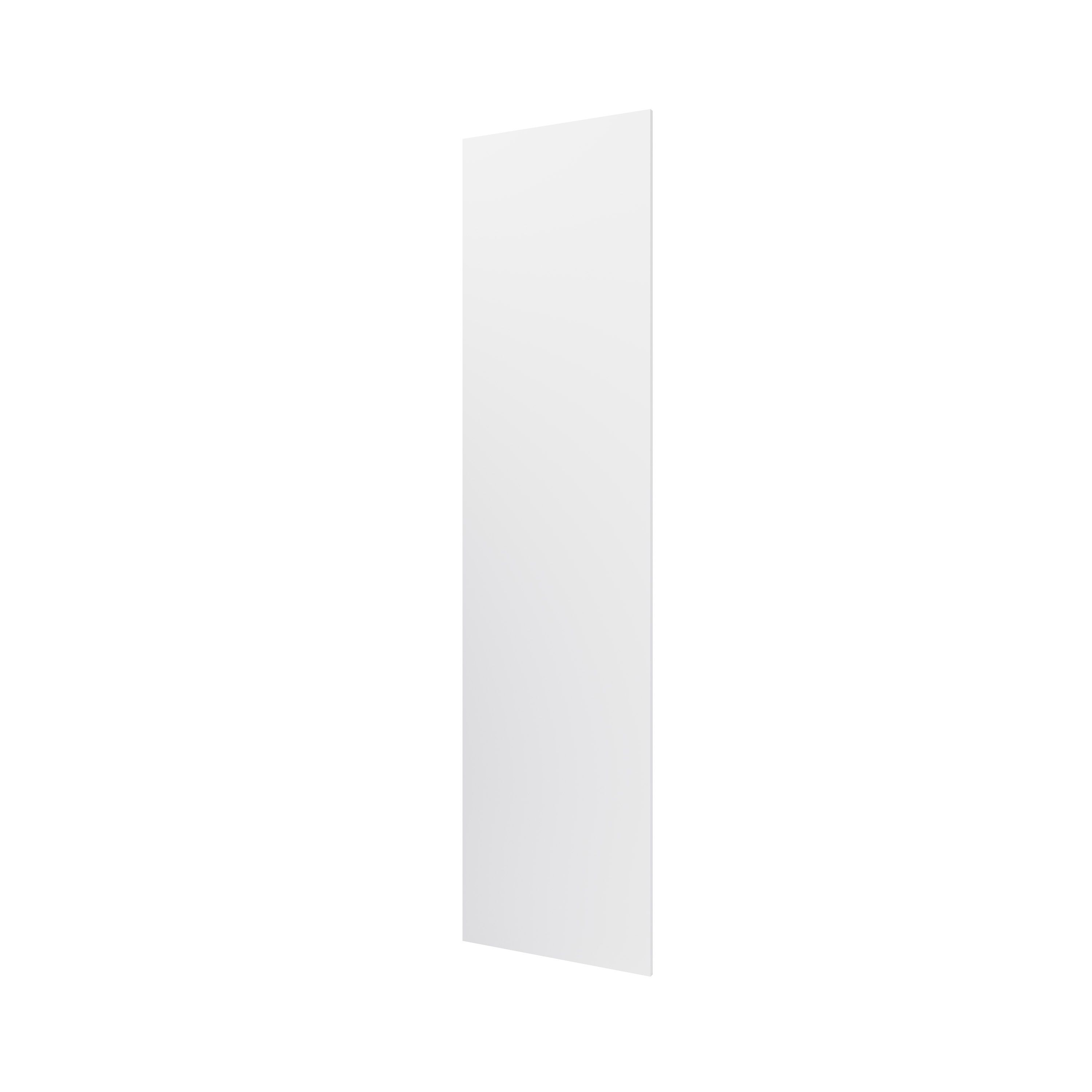 GoodHome Stevia & Garcinia Gloss light grey Slab Standard Clad on end panel (H)2400mm (W)640mm