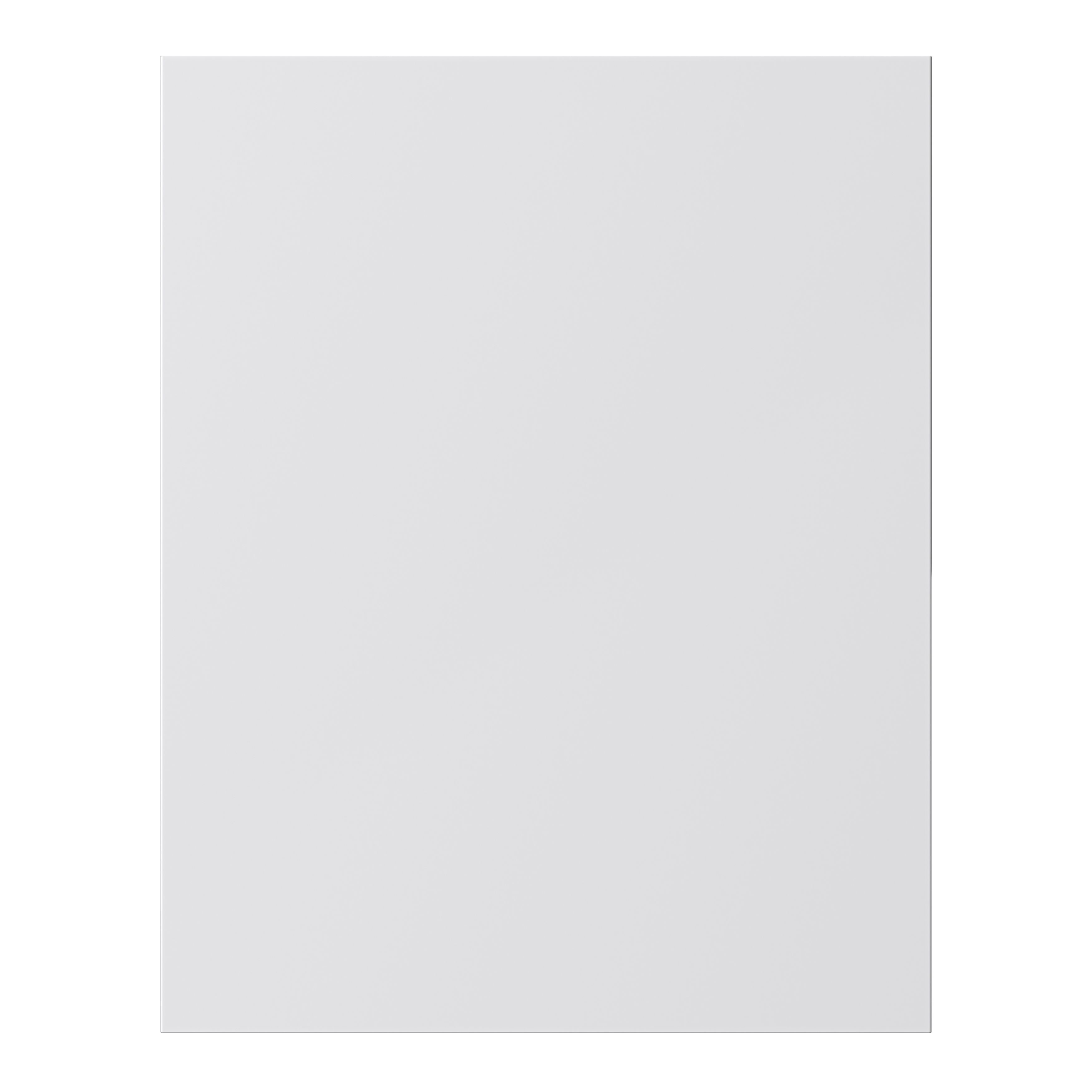GoodHome Stevia & Garcinia Gloss light grey Slab Standard End panel (H)715mm (W)595mm