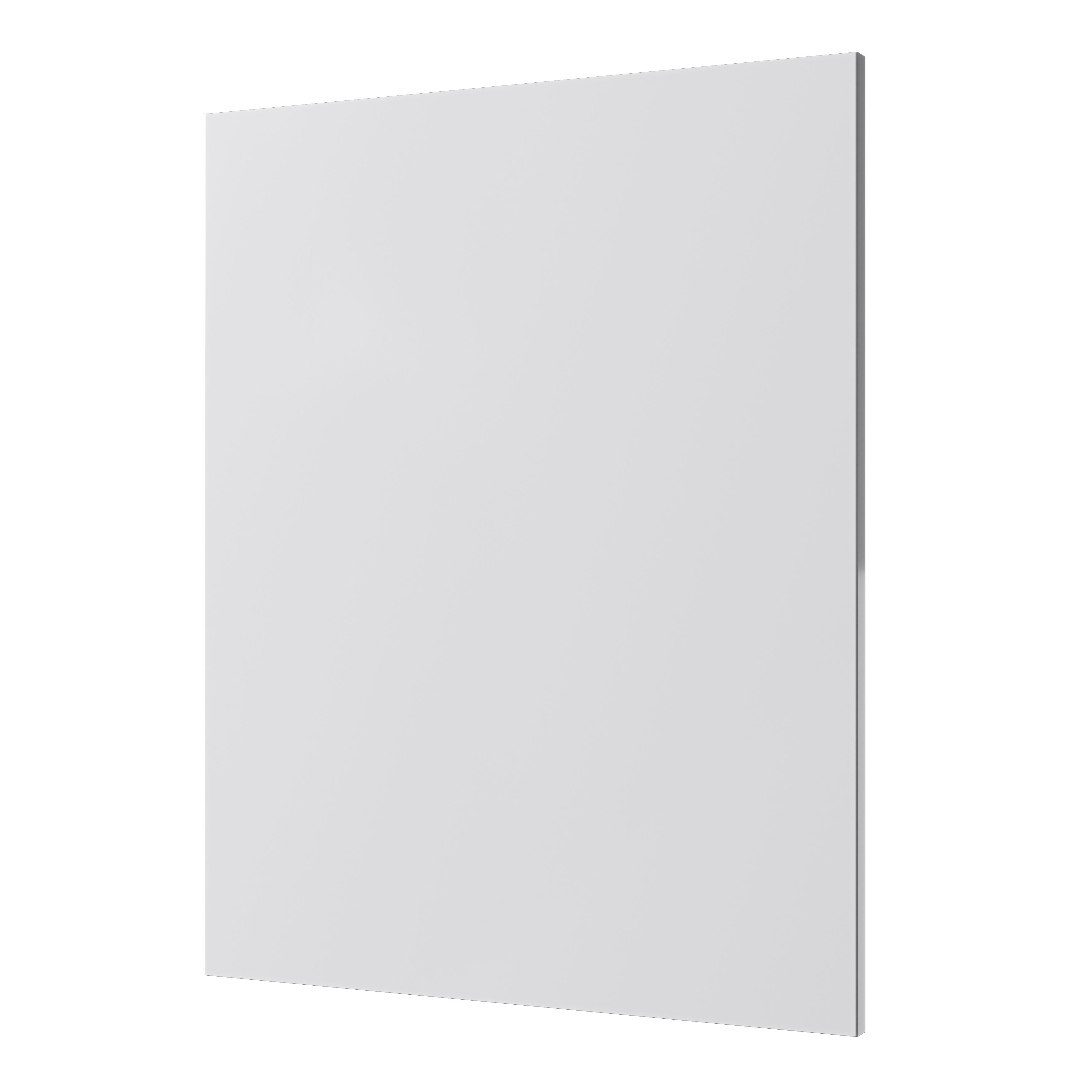 GoodHome Stevia & Garcinia Gloss light grey Slab Standard End panel (H)715mm (W)595mm