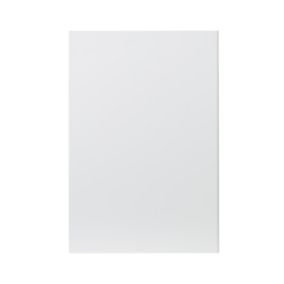 GoodHome Stevia & Garcinia Gloss white slab Standard Base Clad on end panel (H)900mm (W)610mm