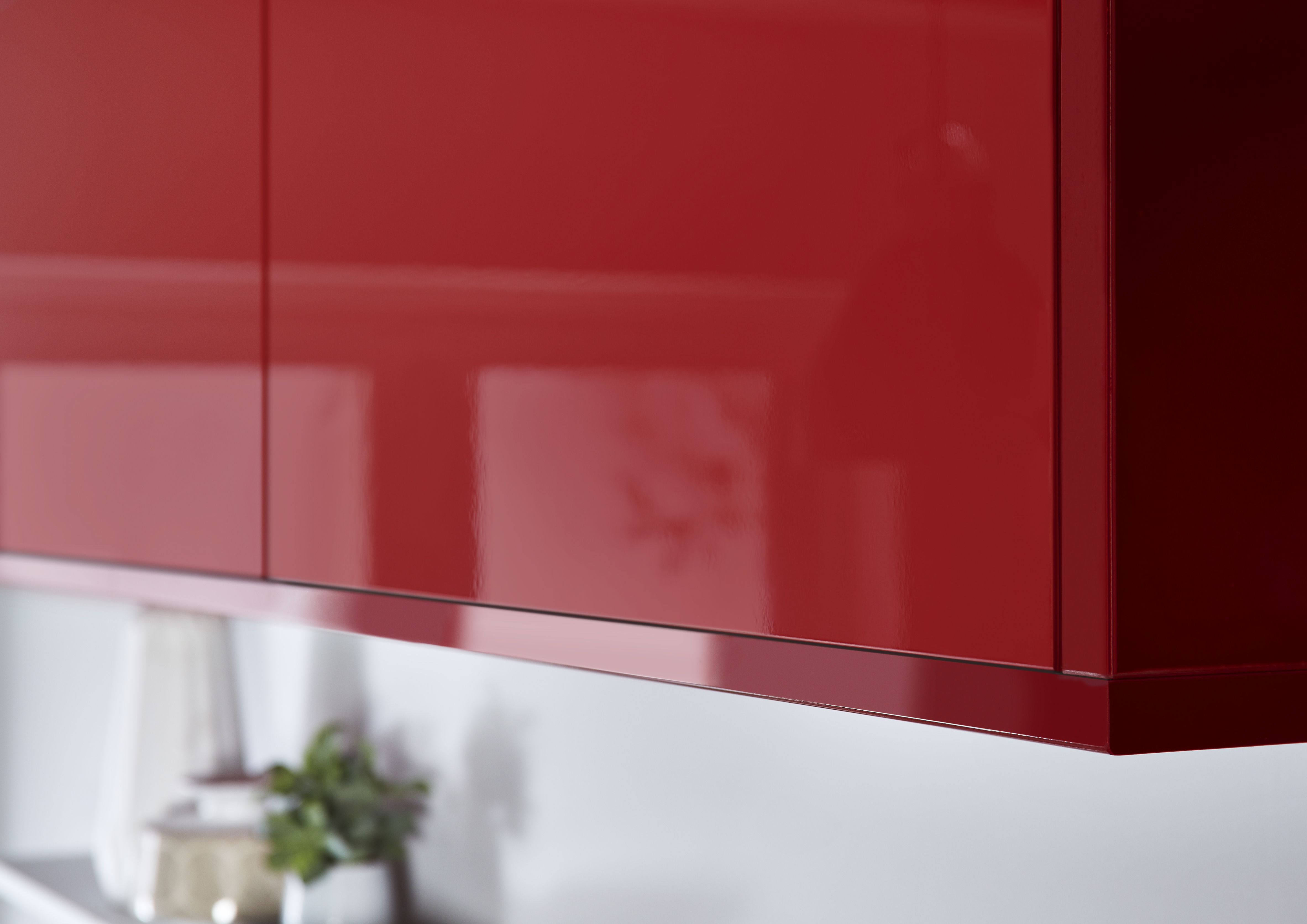 GoodHome Stevia & Garcinia Gloss white slab Standard Base Clad on end panel (H)900mm (W)610mm