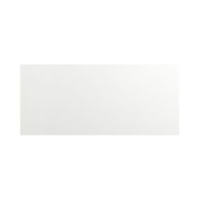 GoodHome Stevia & Garcinia Gloss white slab Standard Breakfast bar Breakfast bar back panel (H)890mm (W)2000mm